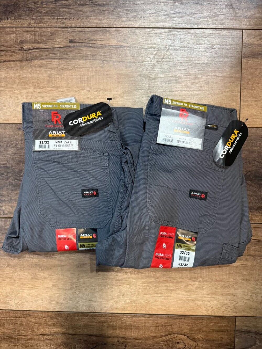 NWT Ariat FR M5 Work Pants 2 Pairs 32x32 Iron Grey Flame Resistant Cordura
